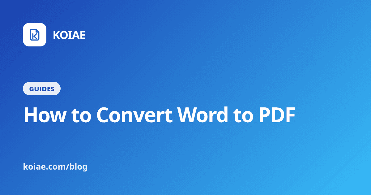 How to Convert Word to PDF Without Losing Formatting