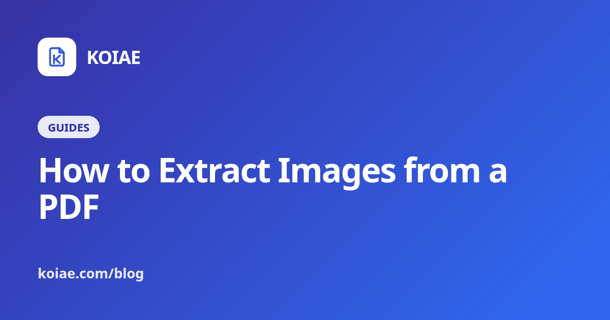 How to Extract Images from a PDF