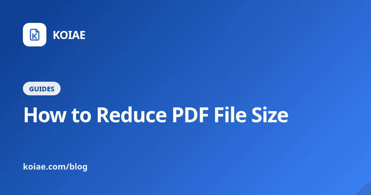 How to Reduce PDF File Size Without Losing Quality