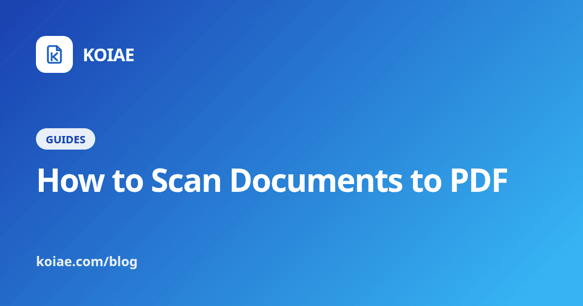 How to Scan Documents to PDF with Your Phone