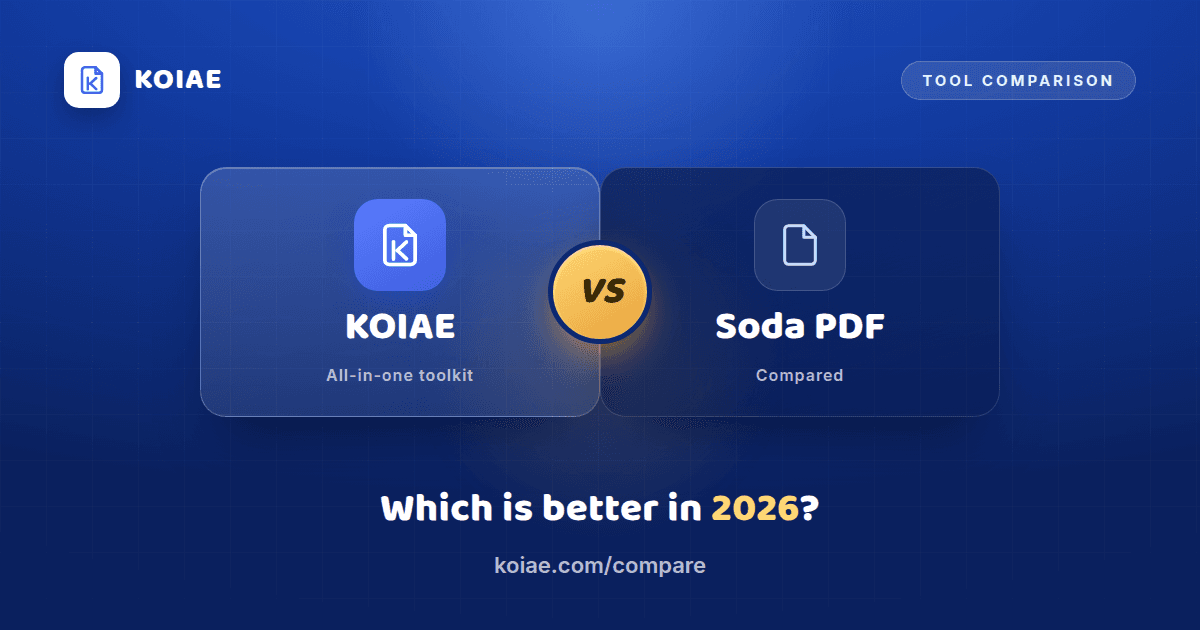 KOIAE vs Soda PDF: Which PDF Tool Is Better in 2026?